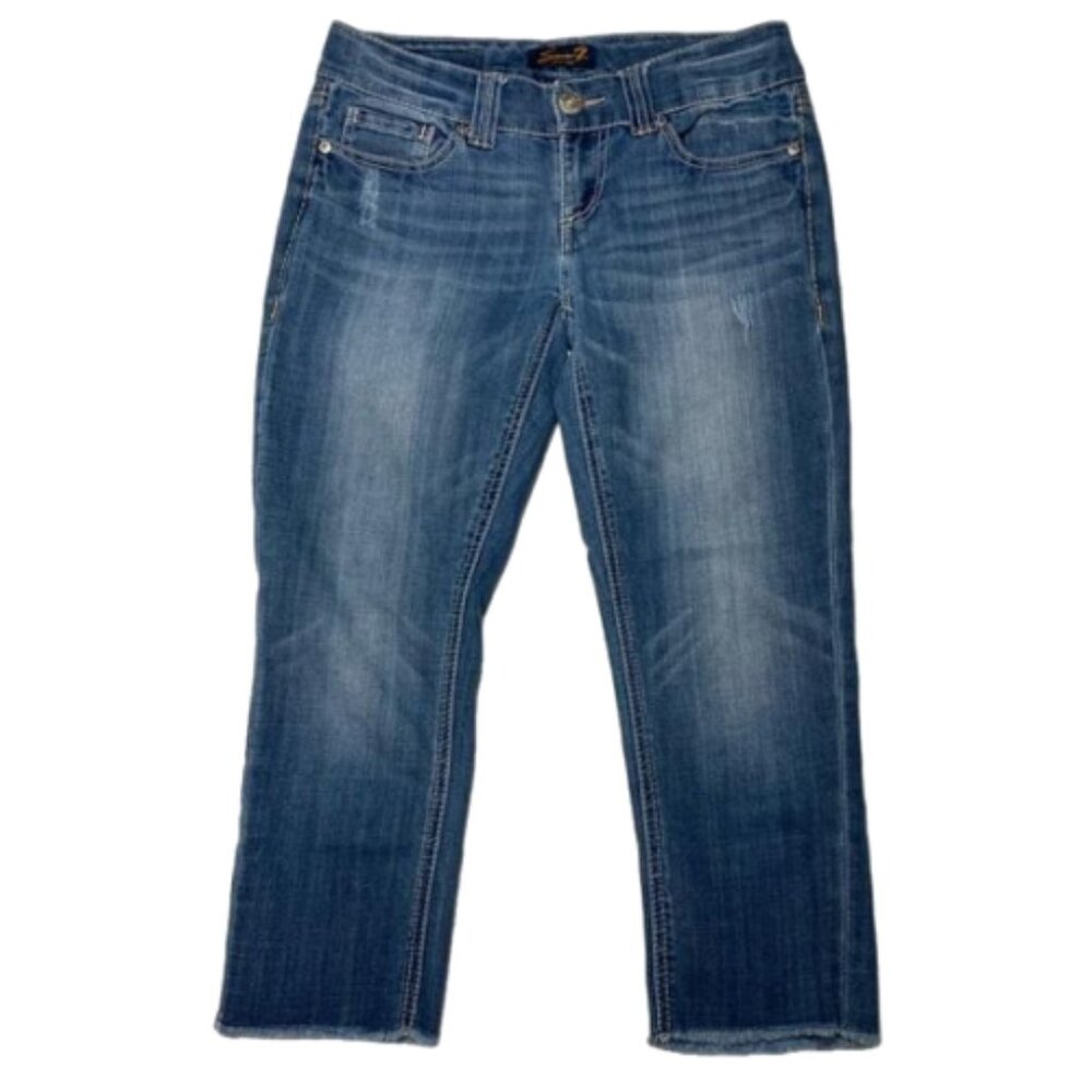Seven7 Crop Medium Wash 5 Pocket Jeans Size 28 #1440